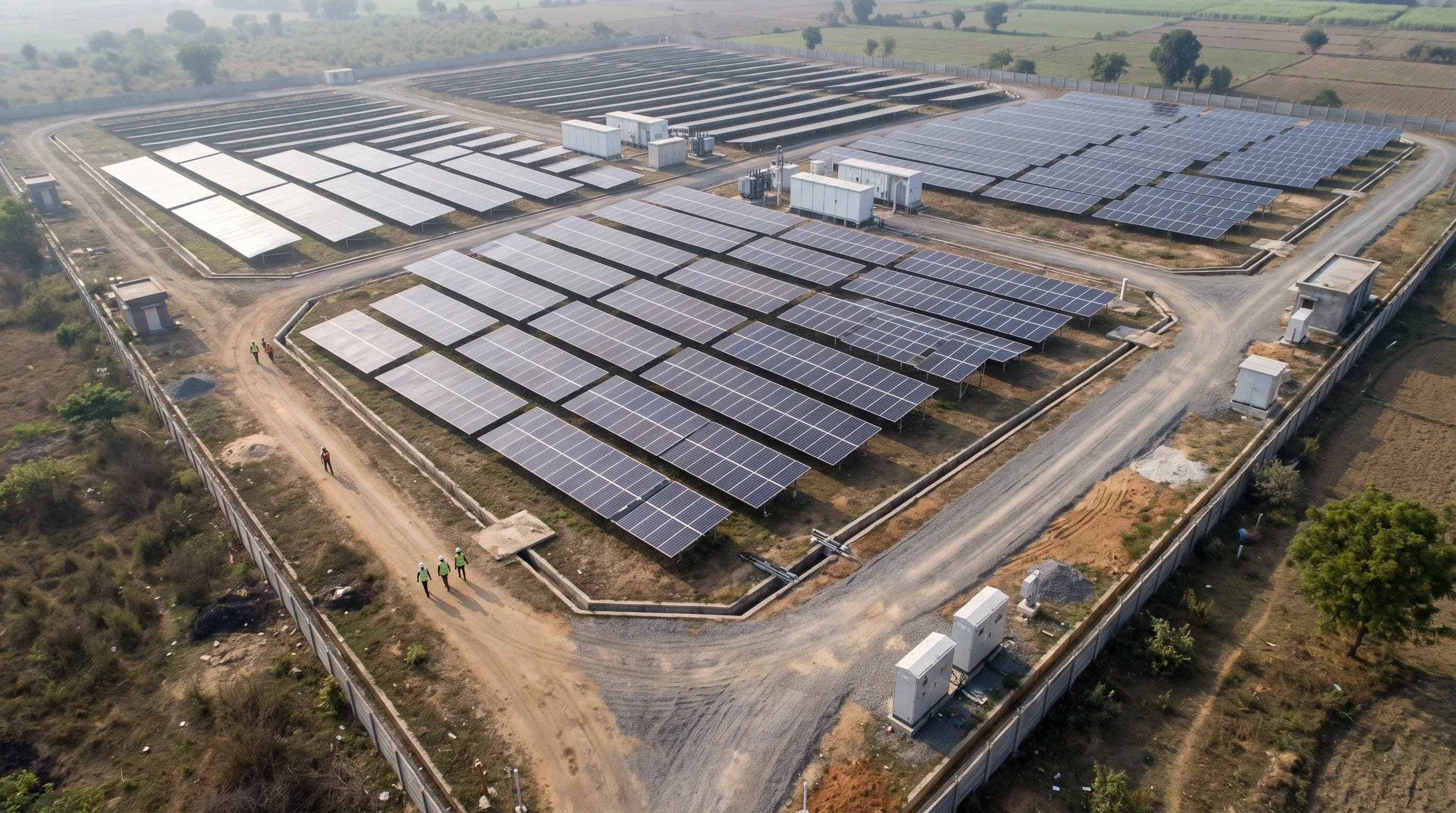 1.3 MWp industrial solar array, Showa India, Faridabad